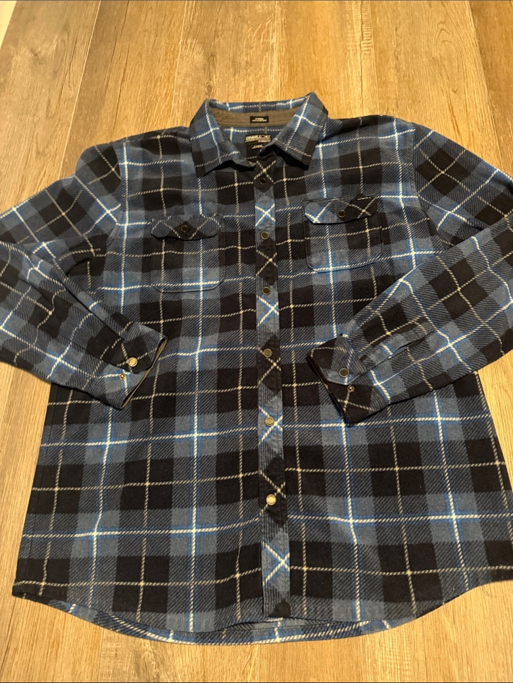 O'Neill Classic Fit Blue and Black Plaid Button-Down Shirt